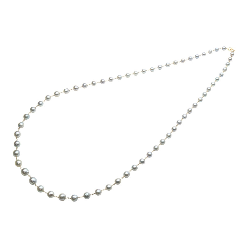 Akoya silver baroque perlekæde